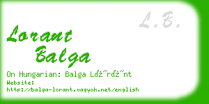 lorant balga business card